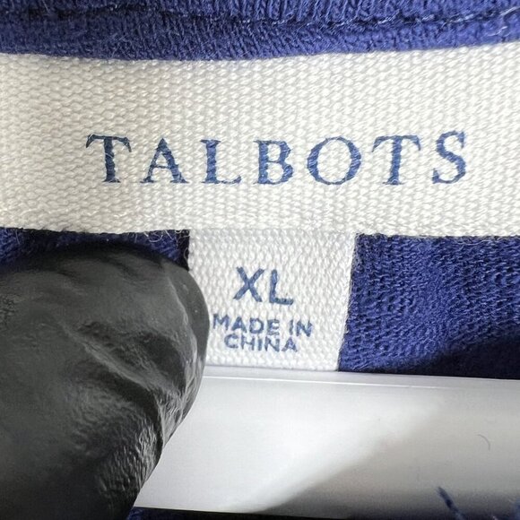 Talbots Womens XL Blue sleeveless Tunic Dress Tassel Tied Pockets Golf Preppy - Picture 12 of 14